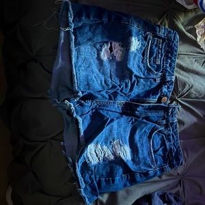 Blue Jean ripped shorts